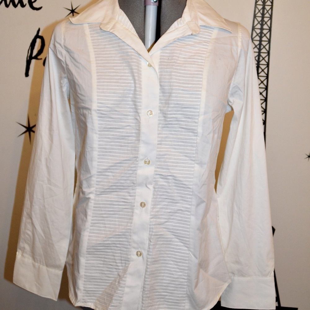 George Tuxedo Style Blouse Large 12/14